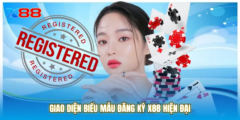 Giao diện biểu mẫu đăng ký X88 hiện đại và trực quan trên điện thoại