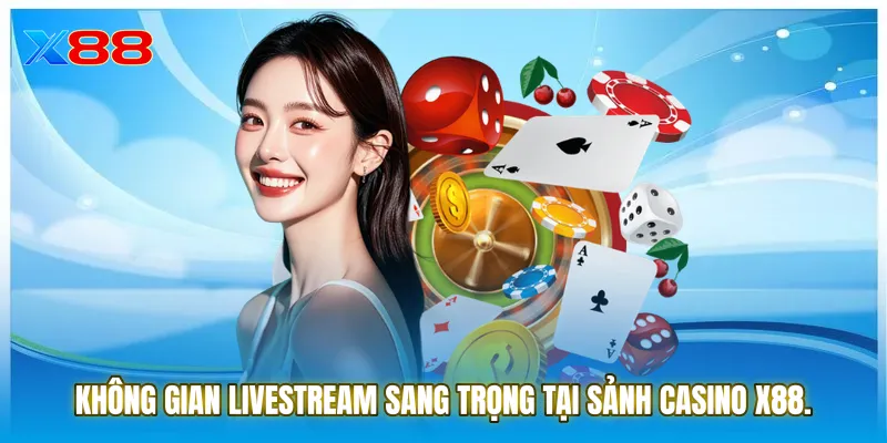 Không gian Livestream sang trọng chuẩn 5 sao tại sảnh Casino X88