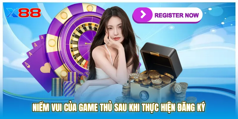 Niềm vui thắng lớn của game thủ sau khi thực hiện đăng ký thành công